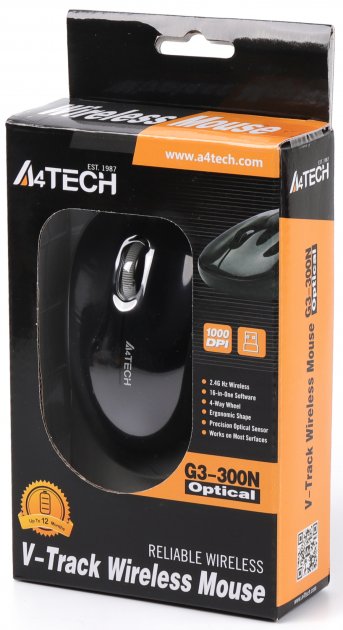 Мишка A4 Tech G3-300N Black+Grey - зображення 5