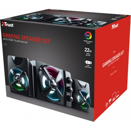 Колонки Trust Ziva RGB 2.1 Gaming Speaker Set (23644) 2.1 - зображення 12