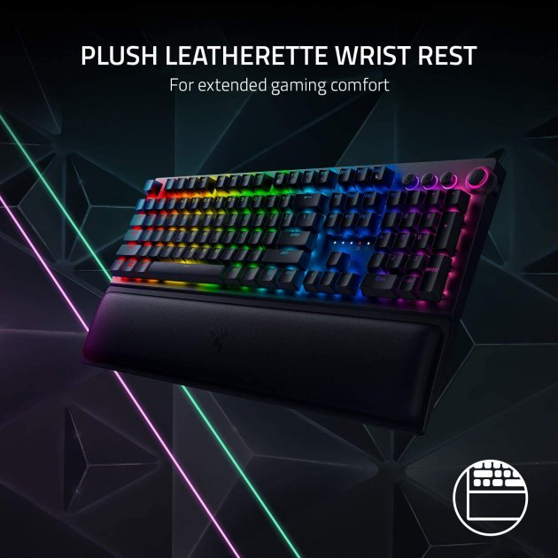 Клавіатура Razer BlackWidow V3 Pro - Green Switch (RZ03-03530800-R3R1) - зображення 3