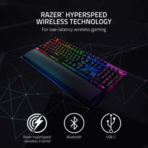 Клавіатура Razer BlackWidow V3 Pro - Green Switch (RZ03-03530800-R3R1) - зображення 4