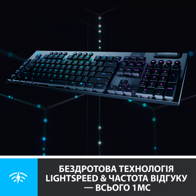 Клавіатура Logitech G915 Lightspeed Wireless RGB Mechanical GL Tactile (920-008910 , 920-008909) - зображення 3