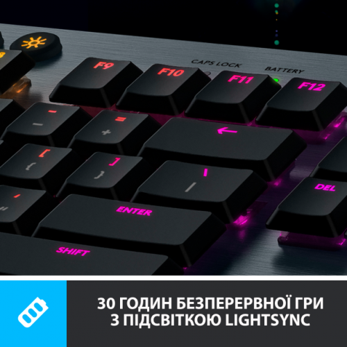 Клавіатура Logitech G915 Lightspeed Wireless RGB Mechanical GL Tactile (920-008910 , 920-008909) - зображення 5