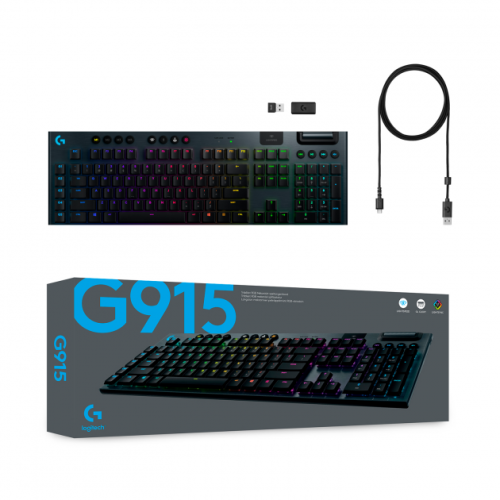 Клавіатура Logitech G915 Lightspeed Wireless RGB Mechanical GL Tactile (920-008910 , 920-008909) - зображення 8