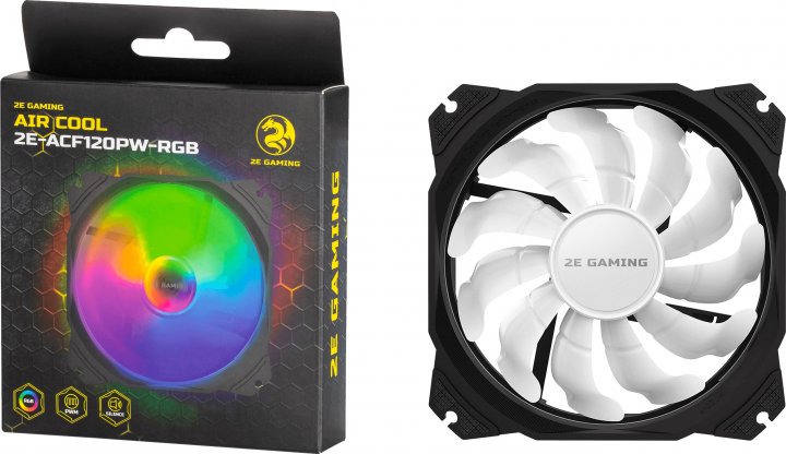 Вентилятор для корпусів 120 мм 2E Gaming Air Cool ACF120PW-RGB - зображення 6