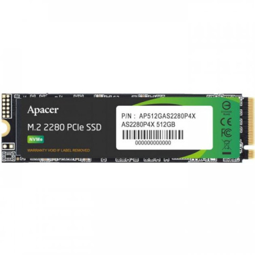 Накопичувач SSD NVMe M.2 512GB Apacer AS2280P4X (AP512GAS2280P4X-1) - зображення 1