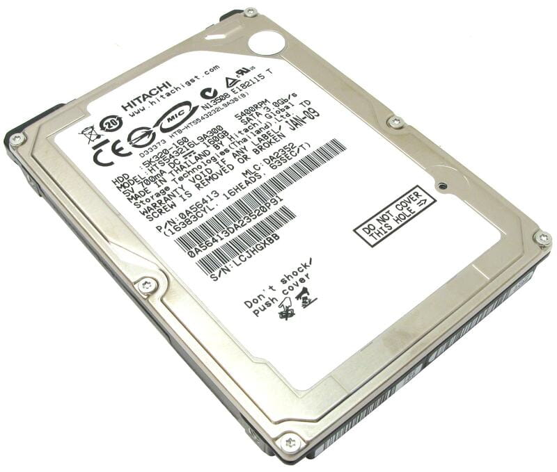 Жорсткий диск HDD Hitachi 2.5 160GB 5K320 HTS543216L9A300_ - зображення 2