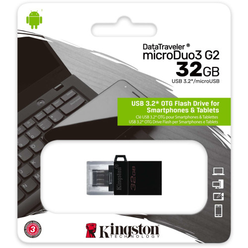 Флеш пам'ять USB 32 Gb Kingston DT MicroDuo 3 Gen2 + microUSB - зображення 1