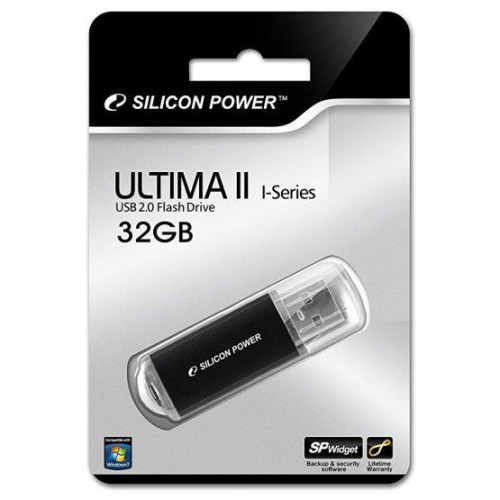 Флеш пам'ять USB 32 Gb Silicon Power Ultima II Black USB2.0 - зображення 1