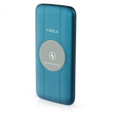 Батарея POWER BANK Vinga 10000 mAh Wireless QC3.0 PD soft touch blue - зображення 1