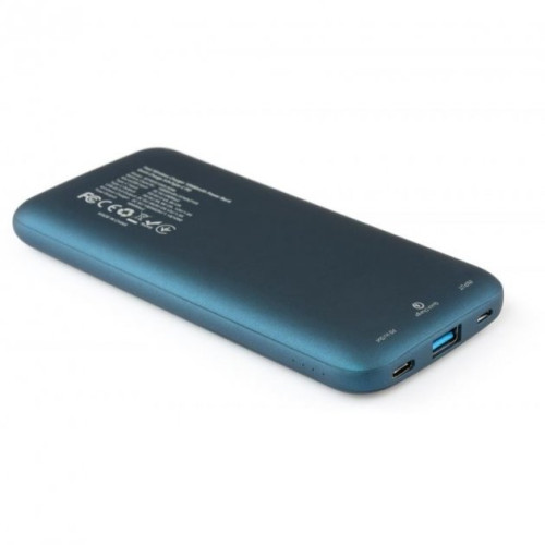 Батарея POWER BANK Vinga 10000 mAh Wireless QC3.0 PD soft touch blue - зображення 4