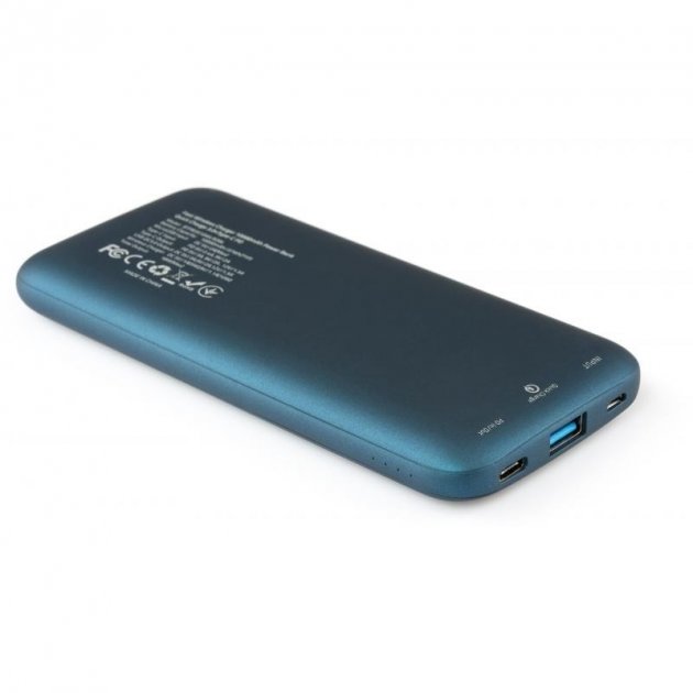 Батарея POWER BANK Vinga 10000 mAh Wireless QC3.0 PD soft touch blue - зображення 4