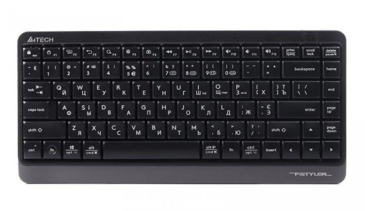 Клавіатура A4-Tech FBK11 Wireless Grey - зображення 1