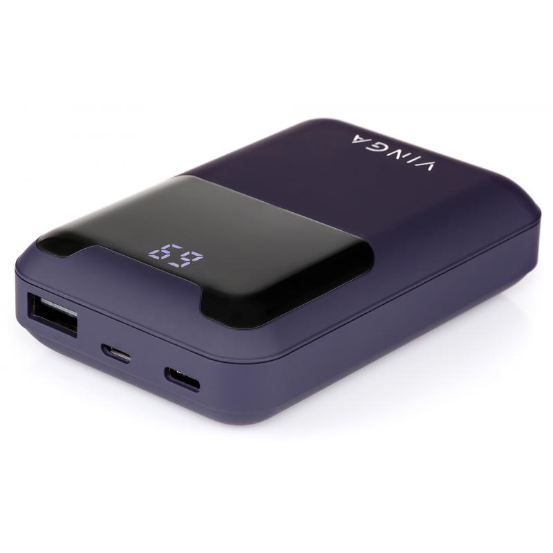 Батарея POWER BANK Vinga 10000 mAh Display soft touch purple - зображення 3