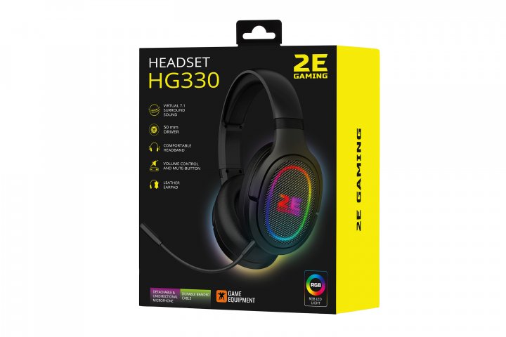 Гарнітура 2E Gaming HG330 7.1 Black (2E-HG330BK-7.1) - зображення 8