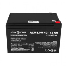 Акумуляторна батарея LogicPower LPM 12V 12Ah (6550) - зображення 1