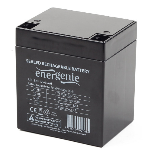 Акумуляторна батарея EnerGenie 12V  4.5Ah - зображення 1