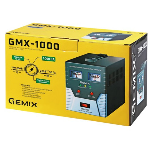 Стабілізатор напруги Gemix GMX-1000 - зображення 3
