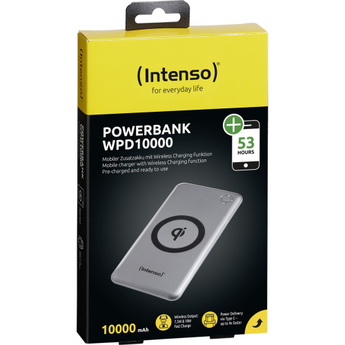 Батарея POWER BANK Intenso WPD10000 10000mAh QC3.0, PD, QI 10W - зображення 6