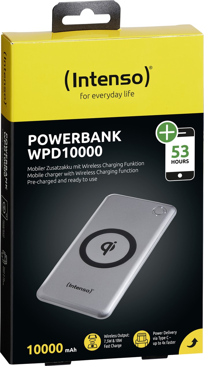 Батарея POWER BANK Intenso WPD10000 10000mAh QC3.0, PD, QI 10W - зображення 7