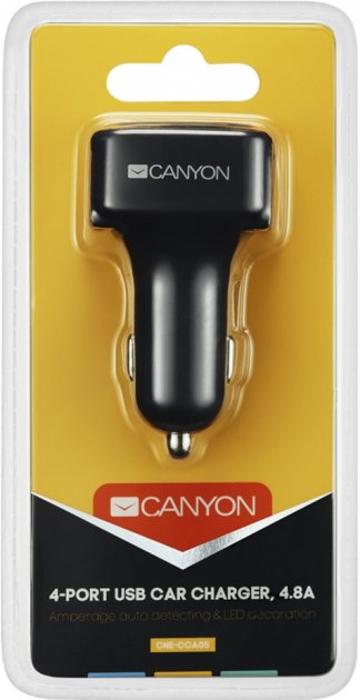 Автомобільний зарядний USB пристрій Canyon C-05 (CNE-CCA05B) - зображення 1