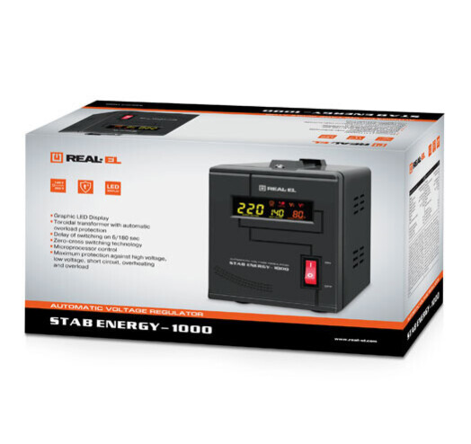 Стабілізатор напруги REAL-EL STAB ENERGY-1000 - зображення 6