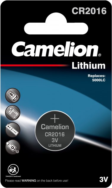 Батарейка CR2016 Lithium Camelion - зображення 1