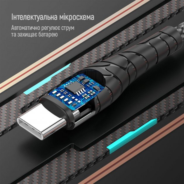 Кабель USB Type C to Type C 2.0м. Colorway PD Fast Charging, 3A, 65W - зображення 11