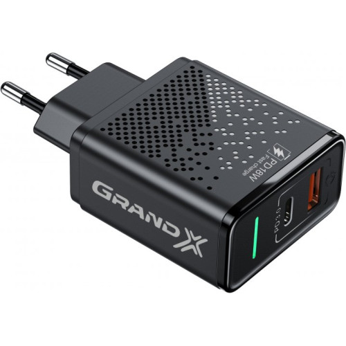 Зарядний пристрій Grand-X Fast Сharge 6-в-1 PD 3.0, QС3.0, AFC,SCP,FCP,VOOC 1USB+1TypeC 20W CH-880 - зображення 2