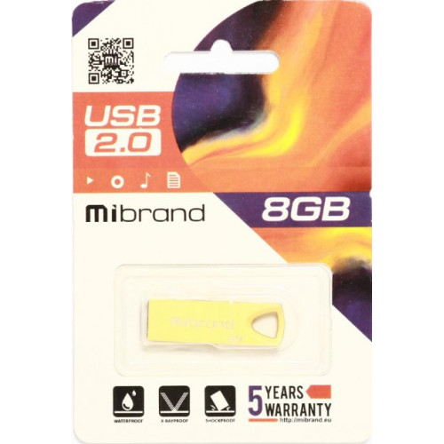 Флеш пам'ять USB 8 Gb Mibrand Puma Gold USB 2.0 - зображення 2