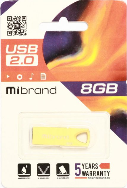 Флеш пам'ять USB 8 Gb Mibrand Puma Gold USB 2.0 - зображення 2