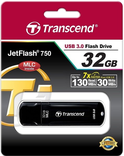 Флеш пам'ять USB 32 Gb Transcend JetFlash 750 USB3.0 - зображення 4