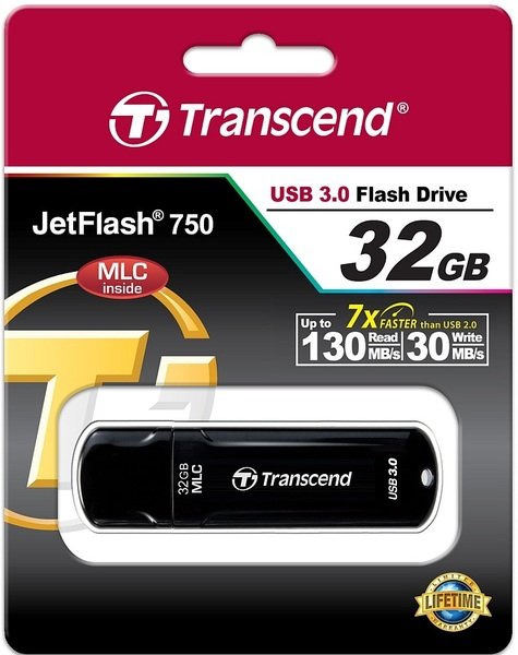 Флеш пам'ять USB 32 Gb Transcend JetFlash 750 USB3.0 - зображення 5