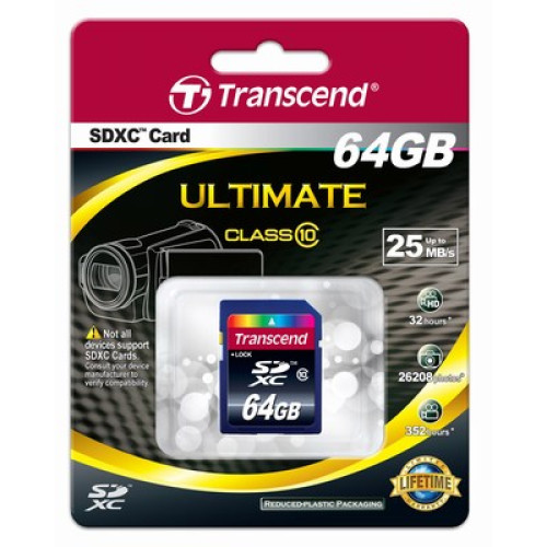 Secure Digital card 64 Gb Transcend SDXC class10 - зображення 1