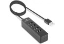 Концентратор USB 2.0 REAL-EL HQ-174 black 4 порти - зображення 2