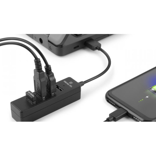 Концентратор USB 2.0 REAL-EL HQ-174 black 4 порти - зображення 4