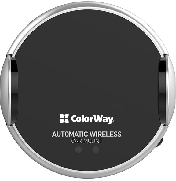 Авто-кріплення + бездротовий ЗП ColorWay AutoSense Car Wireless Charger 2 15W Black - зображення 6