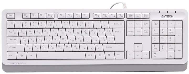 Клавіатура A4-Tech Fstyler FKS10 White - зображення 1