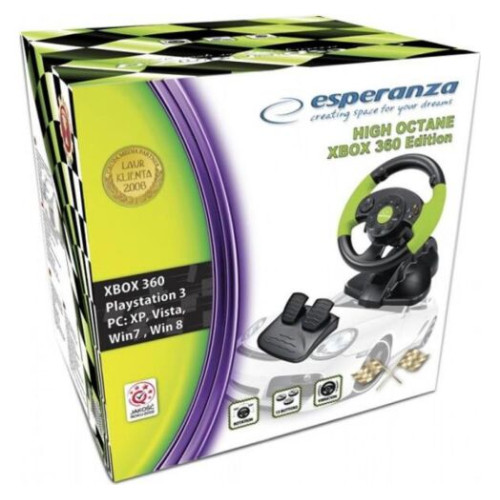 Кермо Esperanza EG104 PC\/PS3\/XBOX 360 Black-Green - зображення 1