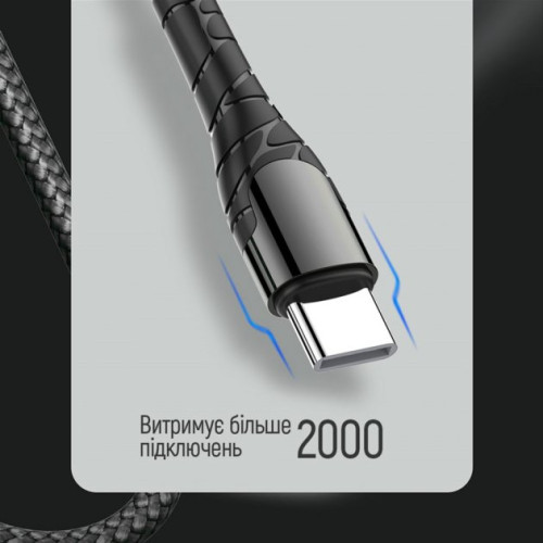 Кабель USB Type C to Type C 1.0м. Colorway PD Fast Charging, 3A, 65W - зображення 10