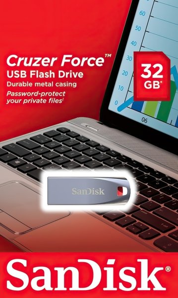 Флеш пам'ять USB 32 Gb SANDISK Cruzer Force USB 2.0 - зображення 5