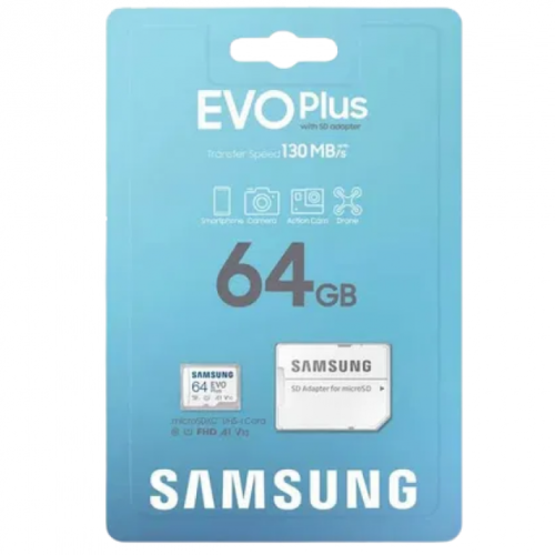 MicroSDXC 64 Gb Samsung EVO Plus UHS-I, U1, V10, A1 - зображення 3