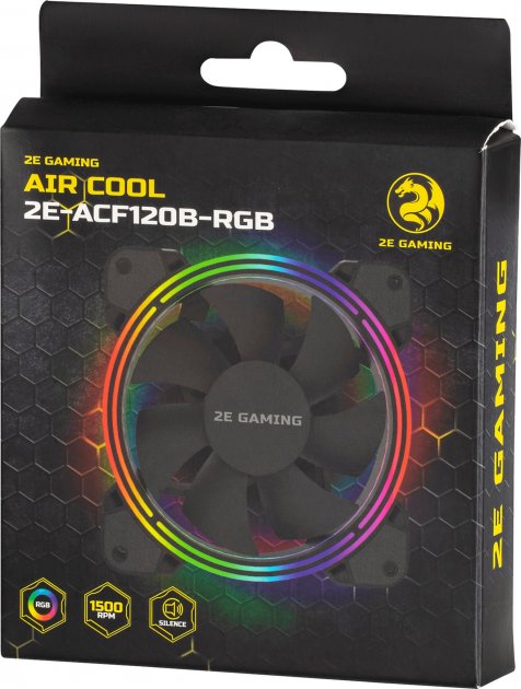 Вентилятор для корпусів 120 мм 2E Gaming Air Cool ACF120B-RGB - зображення 7