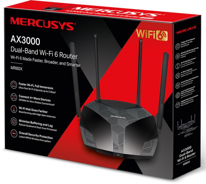 Маршрутизатор WiFi Mercusys MR80X - зображення 5