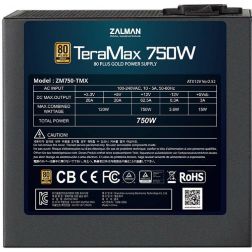 БЖ 750Вт Zalman ZM750-TMX TeraMax - зображення 2