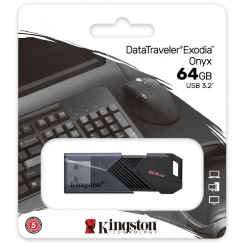 Флеш пам'ять USB 64 Gb Kingston DataTraveler Exodia Onyx USB3.2 - зображення 8
