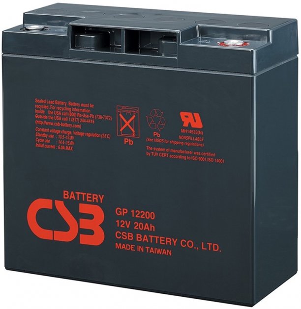 Акумуляторна батарея CSB 12V  20Ah (GP12200) - зображення 1