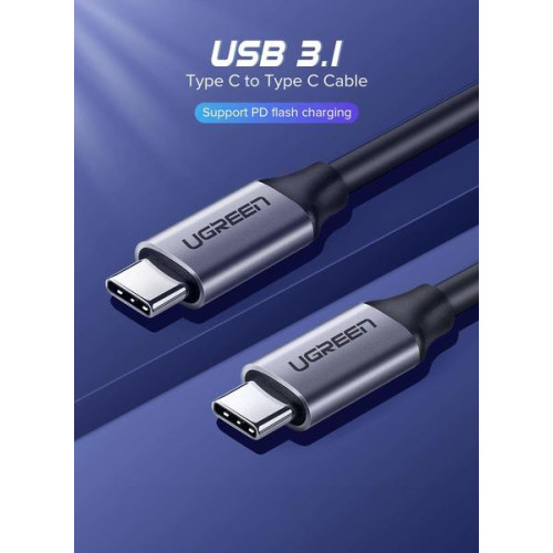 Кабель USB Type C to Type C Ugreen US161, 1.5м., 3A, 60W - зображення 4