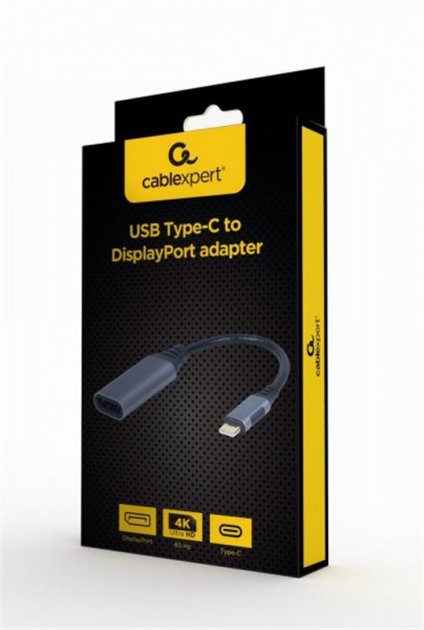 Перехідник USB 3.0 Type-C (male) to DisplayPort 4K (female) Cablexpert, 0.15 м, - зображення 3