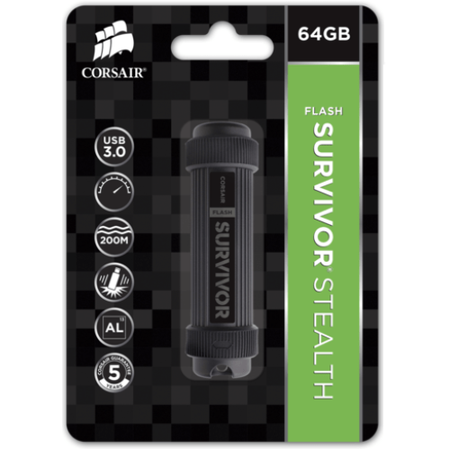Флеш пам'ять USB 64 Gb Corsair Survivor Stealth USB3.0 - зображення 5