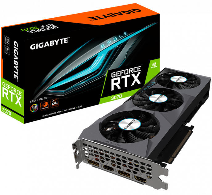 Відеокарта GeForce RTX 3070 Gigabyte Eagle OC 8GB GDDR6 (GV-N3070EAGLE OC-8GD 2.0) - зображення 9